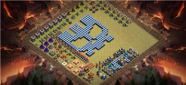 部落冲突阵型分享之超级兵的骷髅图案