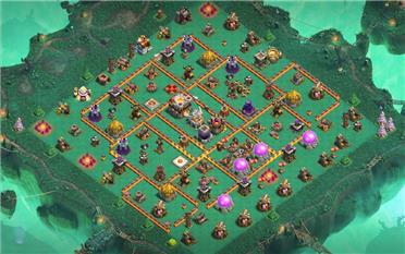 部落冲突阵型分享之11本防雷龙护黑阵