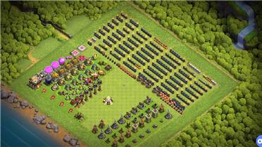 部落冲突阵型分享之11本刷墙挂机阵