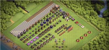 部落冲突阵型分享之11本刷墙升级娱乐阵