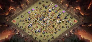 部落冲突阵型分享之11本部落战防3主打联赛