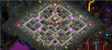 部落冲突阵型分享之11本自用美观对称满图种树阵