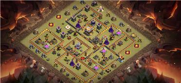 部落冲突阵型分享之11本联赛防三阵，亲测有效