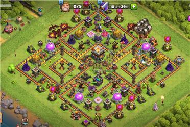 部落冲突阵型分享之通用阵型11本防三