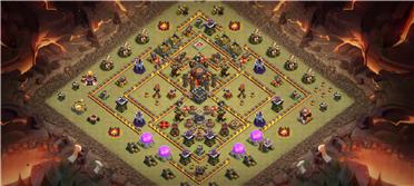 部落冲突阵型分享之十本双多头防三阵