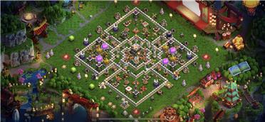 部落冲突阵型分享之11本防三星阵，摆装饰阵