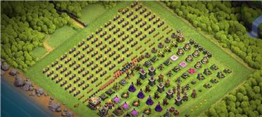 部落冲突阵型分享之11本刷墙，一次三块，方便快捷