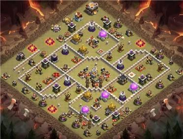 部落冲突阵型分享之11本部落战联赛防3阵