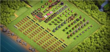 部落冲突阵型分享之4墙1组2千万，刷墙不繁琐