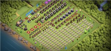 部落冲突阵型分享之11本刷墙刷建筑阵