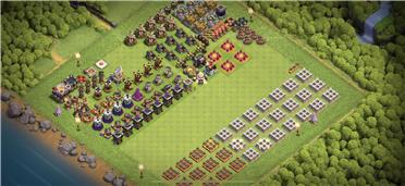 部落冲突阵型分享之11本正方形刷墙升级图