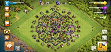 部落冲突阵型分享之九本阵型  防三星  陆空兼备