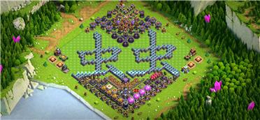 部落冲突阵型分享之自用传奇杯家乡阵型