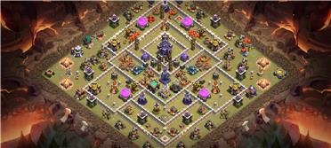 部落冲突阵型分享之国服15本对称阵，好不好不清楚，我觉得还行