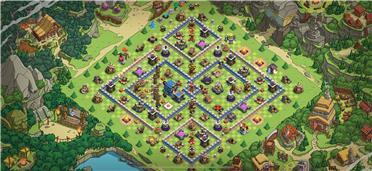 部落冲突阵型分享之自己改进的阵型，12本前期3800杯段，从未被3星，大部分一星，偶尔2星，要不是只能上传一张图我高低给哥几个展示一下