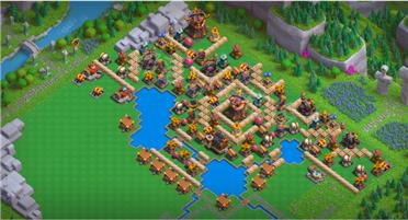 部落冲突阵型分享之建筑工人工坊都城阵型分享