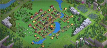 部落冲突阵型分享之国服三级野蛮人兵营