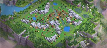 部落冲突阵型分享之4级龙岛子城，适合障碍物多的用