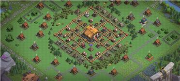 部落冲突阵型分享之双管齐下胖子引导，超炸陷阱阵