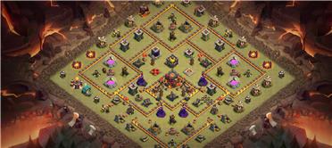 部落冲突阵型分享之10本防龙防猪防武神阵