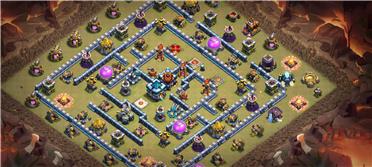 部落冲突阵型分享之13本回字阵，部落战防了8刀7刀都1星