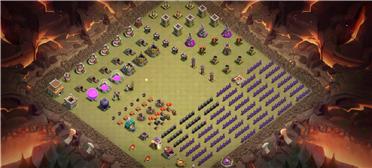 部落冲突阵型分享之刷墙，升级建筑物