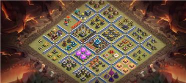 部落冲突阵型分享之13本格子升级阵，强迫症福音