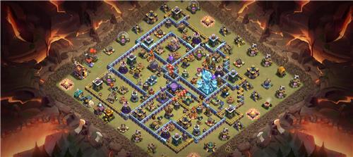 部落冲突阵型分享之15本联赛防三星阵