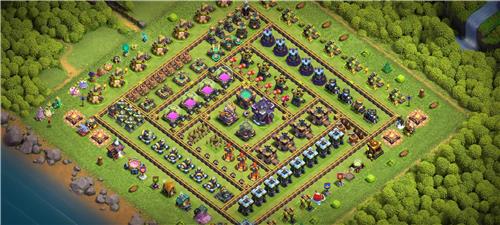 部落冲突阵型分享之新版国际服15本升级种树阵