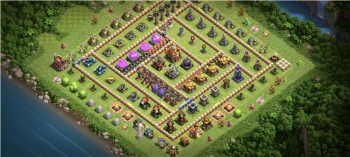 部落冲突阵型分享之16本5农升级阵型