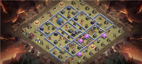 部落冲突阵型分享之升13本了，此阵面世   可与13本一战  联赛部落战阵型专用   防龙防天女  存