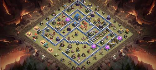 部落冲突阵型分享之因升13本  此阵分享  联赛部落战专用阵  同本无对手可与13本一战防龙防天女   种草  存