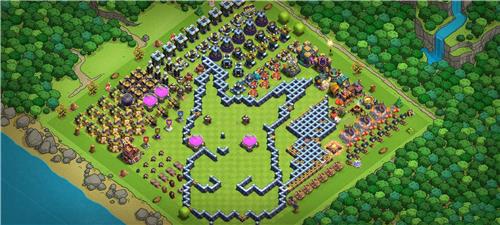 部落冲突阵型分享之25年8.9日14本升级阵手摆不乱