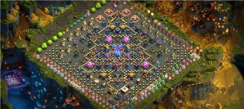 部落冲突阵型分享之17本圣诞树，种树、对称、强迫症、日常阵#北煞