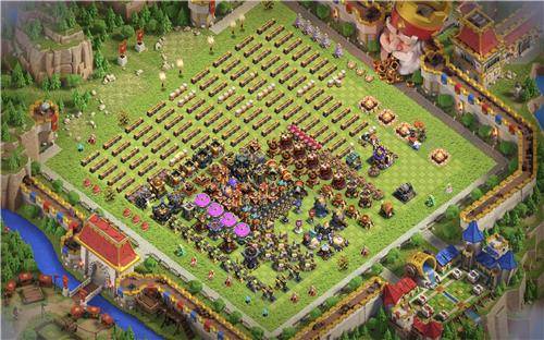 部落冲突阵型分享之部落冲突刷墙。